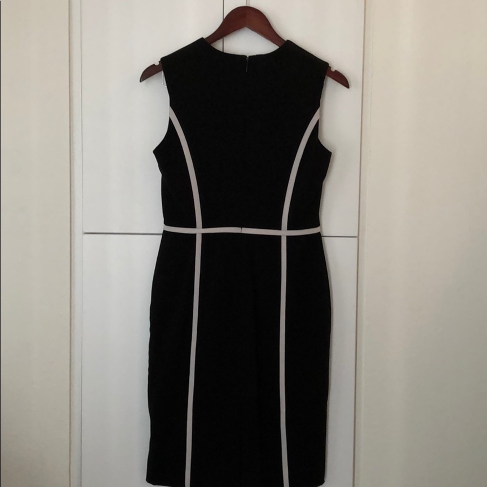 Calvin Klein Dress black with white piping - Picture 2 of 4